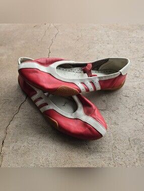 Adidas Vintage Y2K Sneakers Ballet Leather 9.5 Rare Archive 2000s